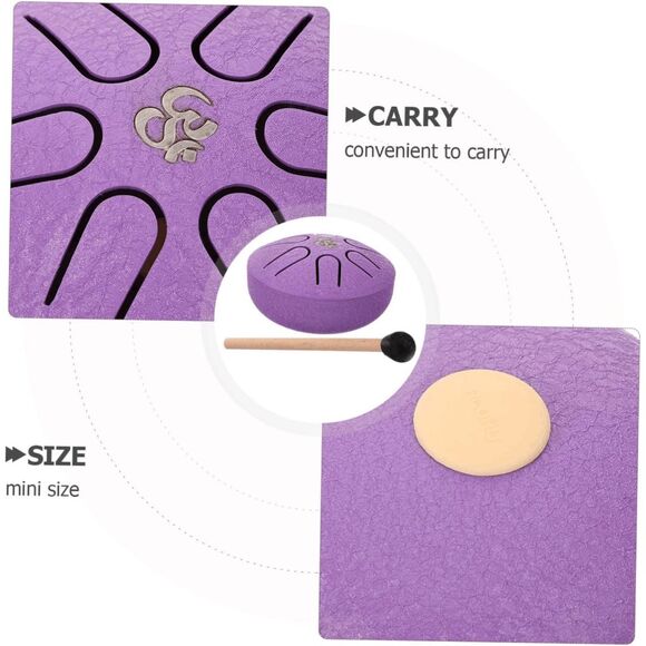 Mini Steel Tongue Rain Drum for Meditation Yoga Musical Education 3 Inch 6 Notes - Picture 4 of 9